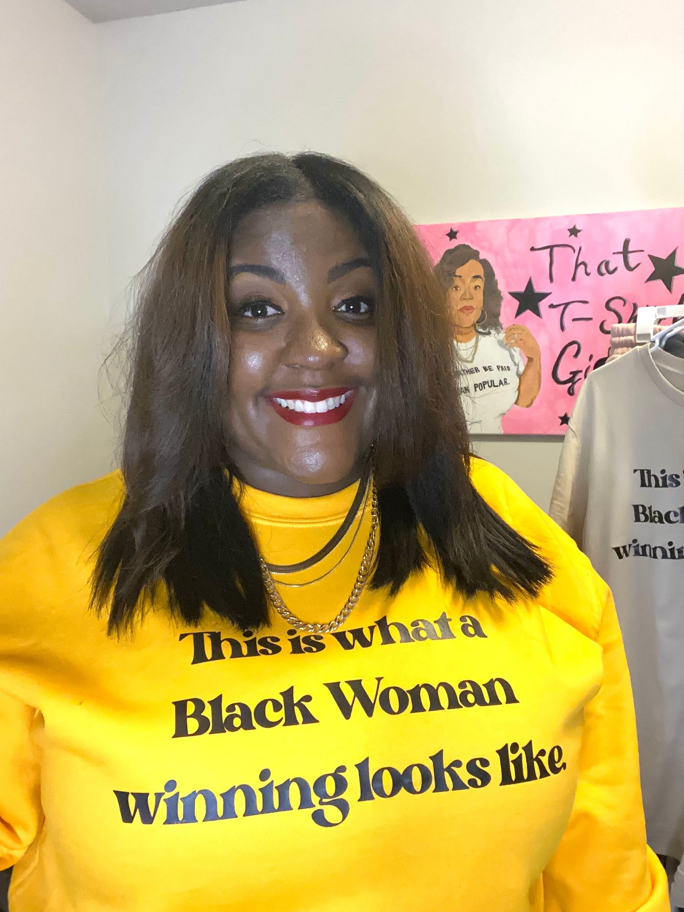 Black Woman winning Sweatshirt